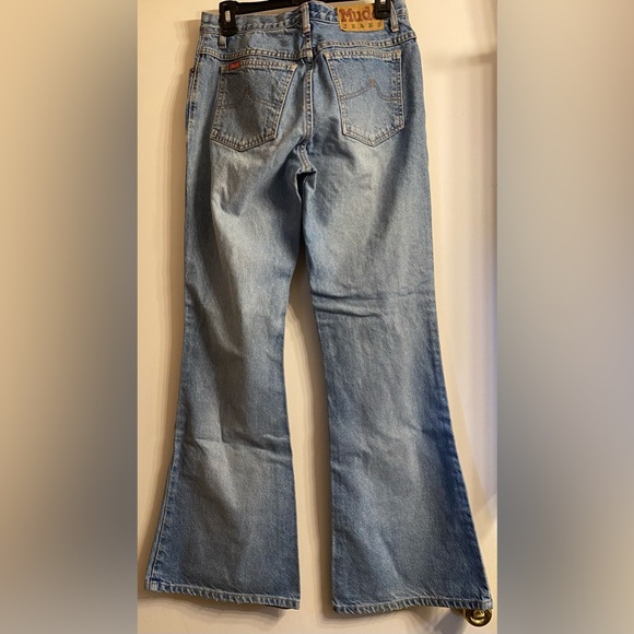 Vintage Y2K Mudd Jeans Flared Leg Raw Hem 00s 90s Retro Size 11. Botton fly - Picture 2 of 12